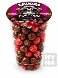 detail SOVORA popcorn karamel CUP 60g chocolate a cherry