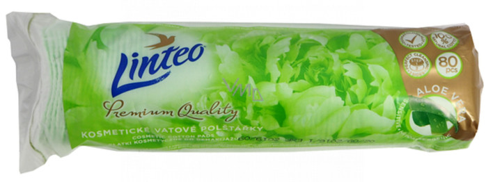 detail Linteo kosmetické polštářky premium 80ks aloe vera