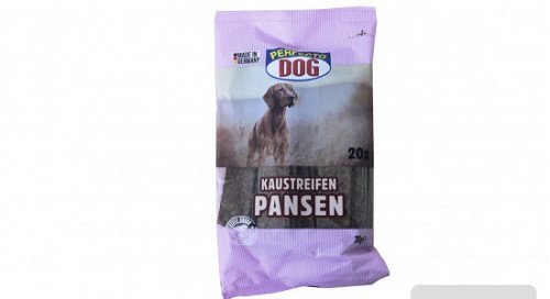 detail Perfecto dog 200g 1233PE platky s hovezim bachorem