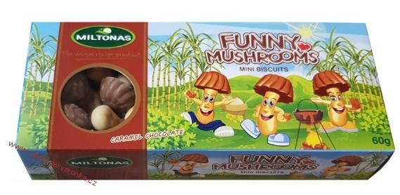 detail Funny Mushrooms 60g hříbečky z karamelové