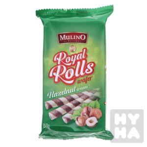 detail Mullino Royal Rolls wafer 150g Hazelnut