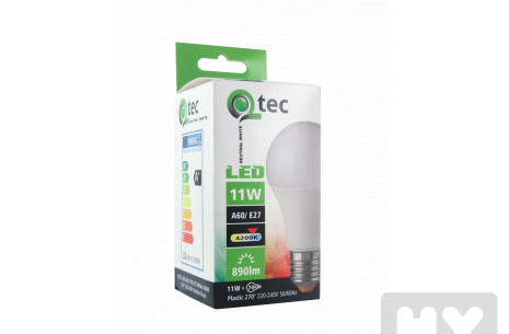 detail Qtec 11W Led E27 4200K A60