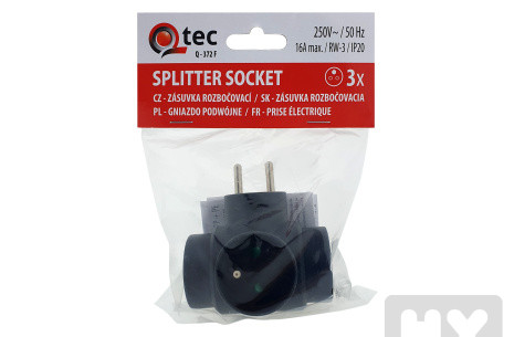 detail Zásuvka rozbočovací Black
