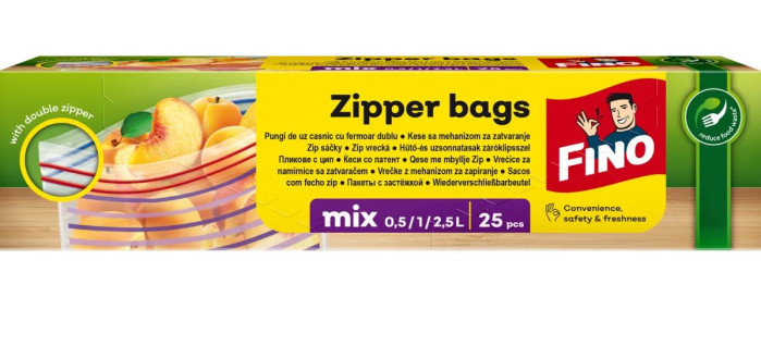 detail Fino zipper bags mix 0,5/1/2,5L 25ks