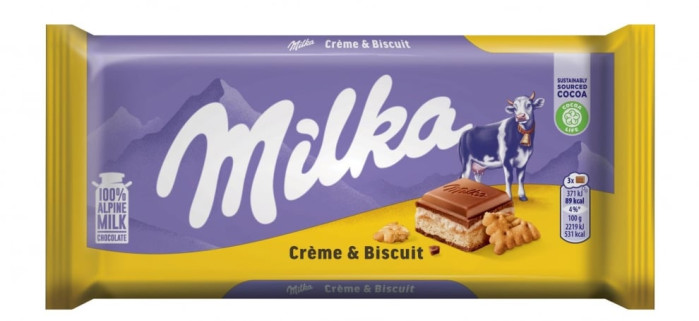 detail Milka 100g Cream a biscuit