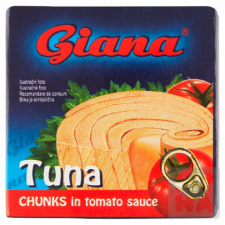 detail Giana tuňák kousky 80g v rajčatové omáčce