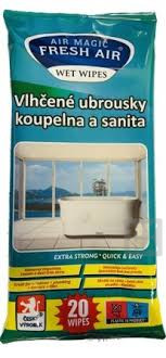detail Fresh Air Vlhčené ubrousky koupelna a sanita 20ks
