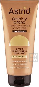 detail Astrid Sun MLK selftan bril Rbonze 200ml