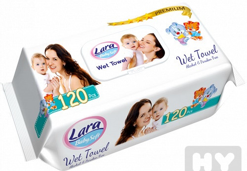 Lara wet towel 120ks premium Baby soft
