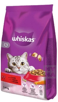 detail Whiskas granule 1,4kg Hovězí