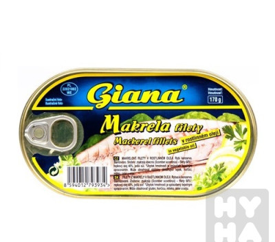 giana 170g makrela filety rost olej