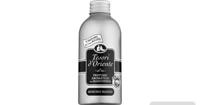 detail TESORI parfém na praní 250ml Muschio Bianco