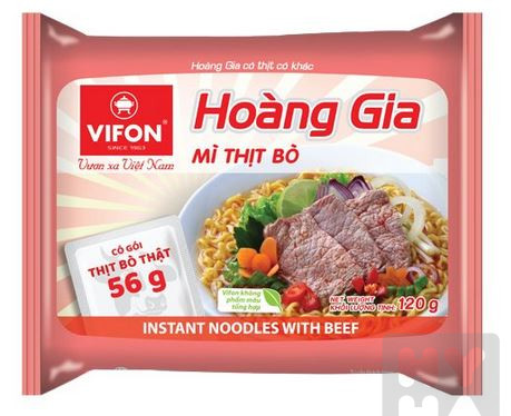 detail Hoang gia nudle hovezi /mi thit bo 120g/18ks