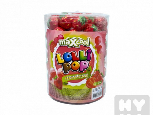 Maxcool lollipop 12g Jahoda/100ks