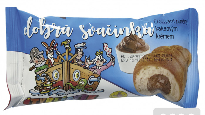 detail Čtyřlístek croissant 50g s kakaovým