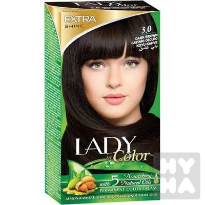 detail Lady in Color barva na vlasy 3.0 dark brown