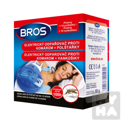 Bros elek. odparovač proti komárům a vankušiky 10ks 55g