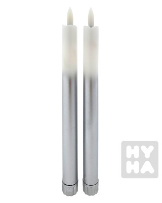 HD119SS Electric candle lights white silver