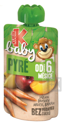 Kubik kapsičky baby 100g Broskev