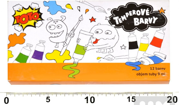 detail Toto temperové barvy 12barev