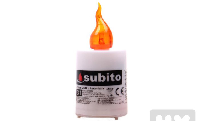 detail Subito svíčky na baterie DEKOR silver oranžový