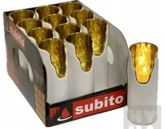detail Subito svíčky na baterie DEKOR silver bílý/12ks