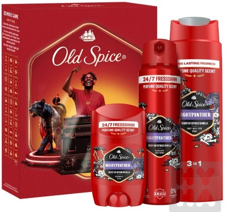 detail Oldspice kazety spr +sprej + tuhy Nightpanther