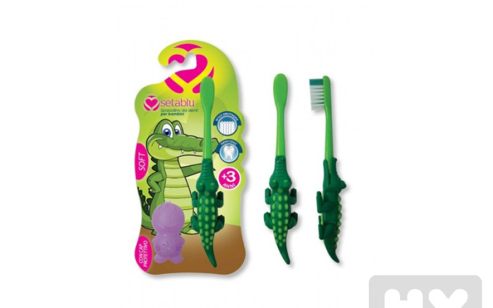 detail Spazzolino dětaký kartáček krokodýl