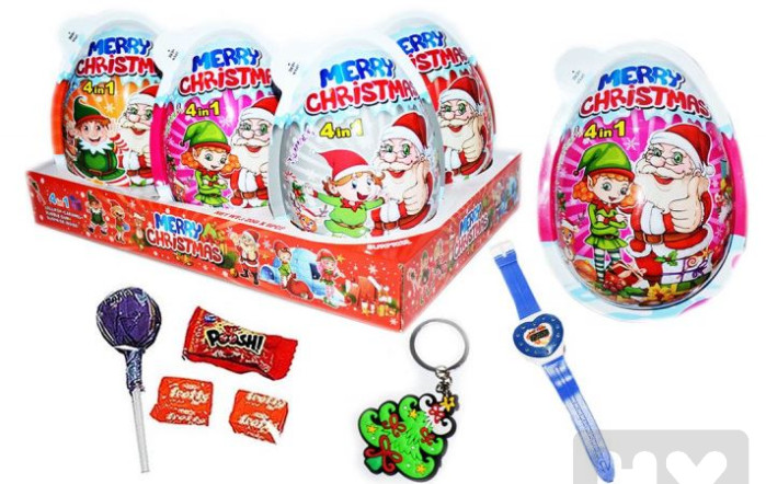 detail Plastové vejce merry christmas 4in1/6ks