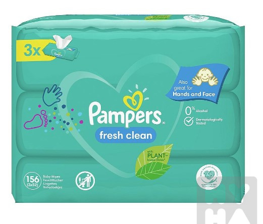detail Pampers ubrousky 3x52ks Fresh clean