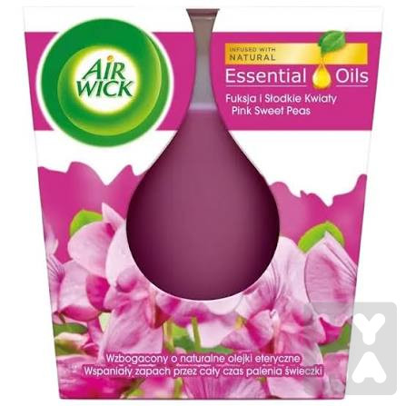 detail Airwick svíčka 105g Essential Pink Sweet Peas