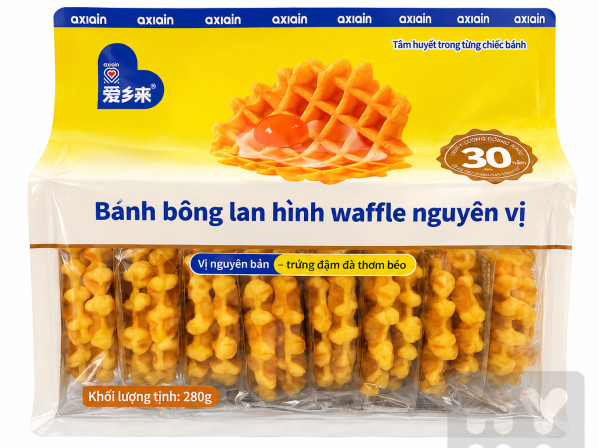 detail Bánh bông lan hinh waffle nguyen vi 280g