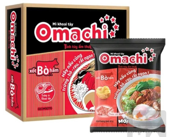 detail Omachi nudle 80g hovězí/30ks xot bo ham