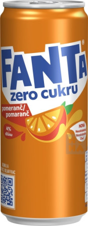 detail Fanta 330ml zero cukr orange