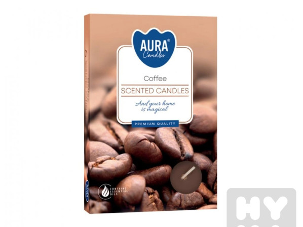 detail Bispol Aura čajové svíčky 6ks Coffee