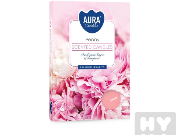 detail Bispol Aura čajové svíčky 6ks Peony