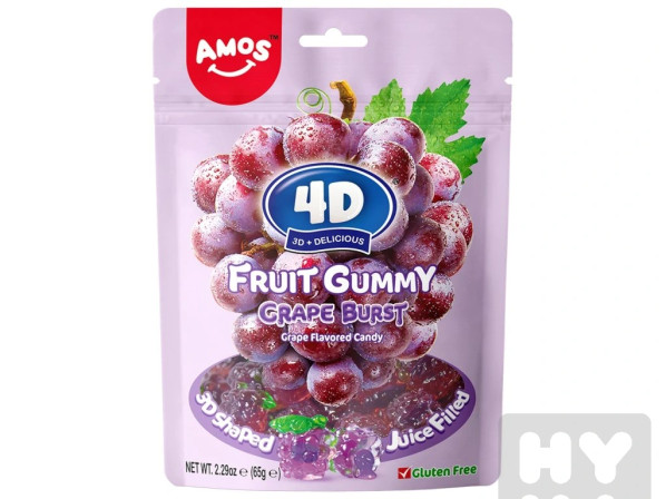 detail Amos gummy 4D 65g Grape burst