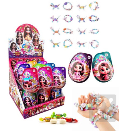 detail Plastovy vejce candy princes 10g/18