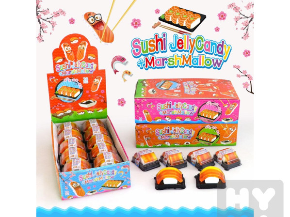 detail Sushi jelly candy + Marshmallow 14g/20ks