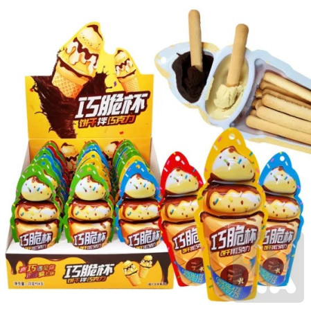 detail Ice cream chocolate cream with biscuits 12g/30ks