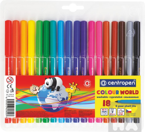 detail Centropen popisovač 7550/18 stopa 1mm