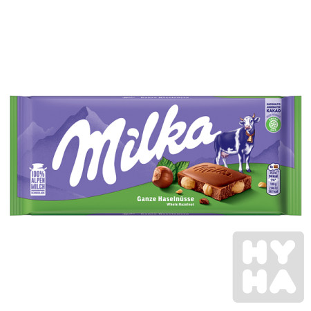 detail Milka 100g Whole Hazelnuts