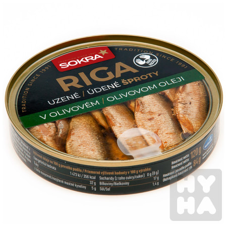 detail Sokra Sproty uzené Riga 120g v rostlinném oleji