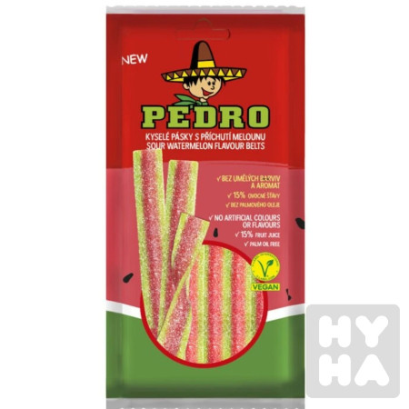 detail Pedro kyselé pásky 80g meloun