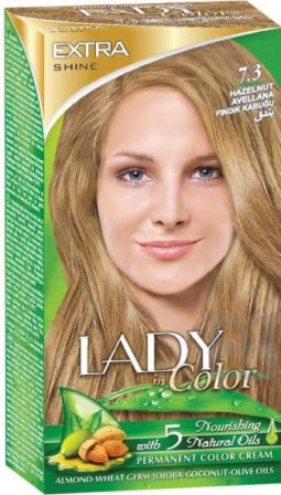 detail Lady in Color barva na vlasy 7.3 hazelnut