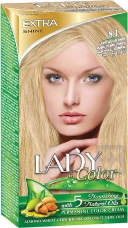 detail Lady in Color barva na vlasy 8.1 Light Ash Blonde
