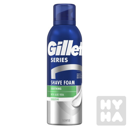 detail Gillette 200ml pěna sensitive aloe vera