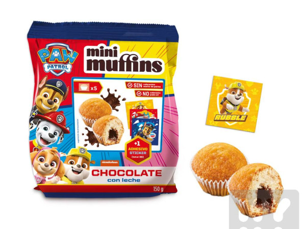 detail Mini muffins Paw Patrol 150g s kakaovou náplní