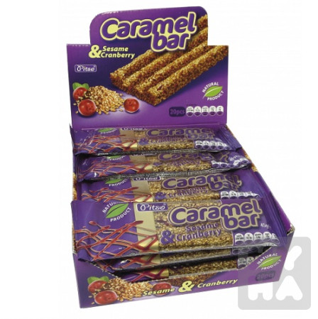 detail Caramel bar sesame a cranberry 45g/20ks