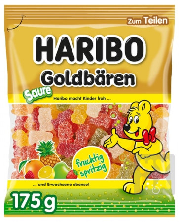 detail Haribo 175g Goldbaren saure